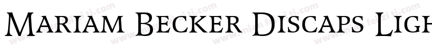 Mariam Becker Discaps Light Regular字体转换
